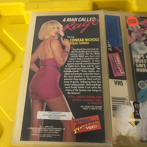 A Man Called Rage VHS Rare Sybil Danning Adventure Video CUT BOX FORMER RENTAL - Picture 3 of 5